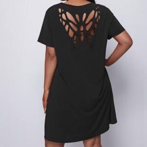 SHEIN T-Shirt Dress with Back Butterfly Cutout